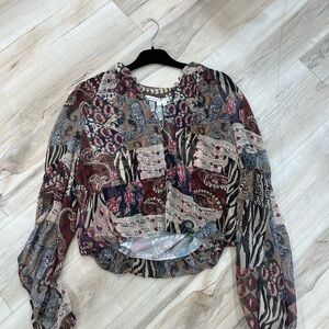 Veronica Beard Multicolor Patchwork Blouse